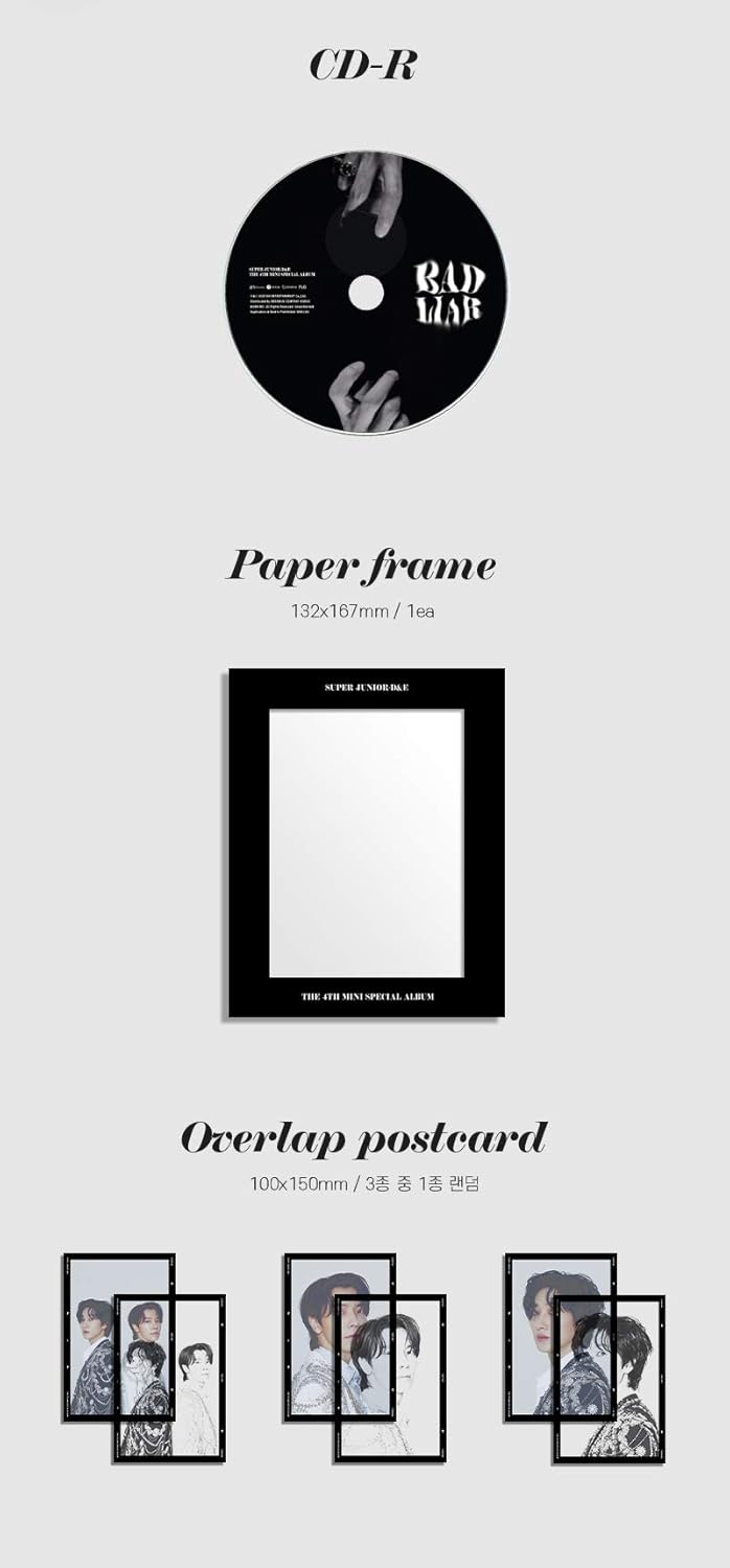 Super Junior D&E - Bad LIAR (Special Album) Album+Folded Poster+Extra Photocards Set