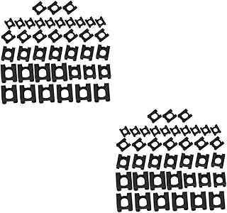 ibasenice 80 Peças Clipes Do Painel De Acabamento Da Porta Parafusos Do Corpo Pára-Choques Clipes Retentores De Pára-Choques Universal Kit De Porcas Em U Clipe De Parafuso Porca Em U Forro