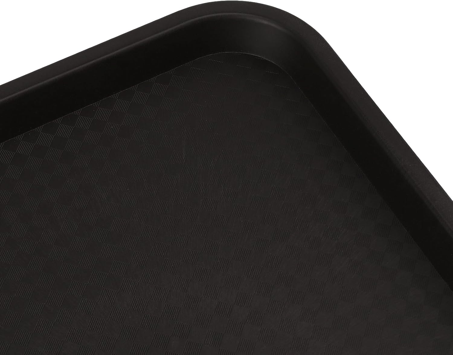 ZOENHOU 6 Pack 14 x 10 Inch Fast Food Tray, Rectangular Cafeteria Serving Trays, Plastic Trays for Food, Black - Image 3