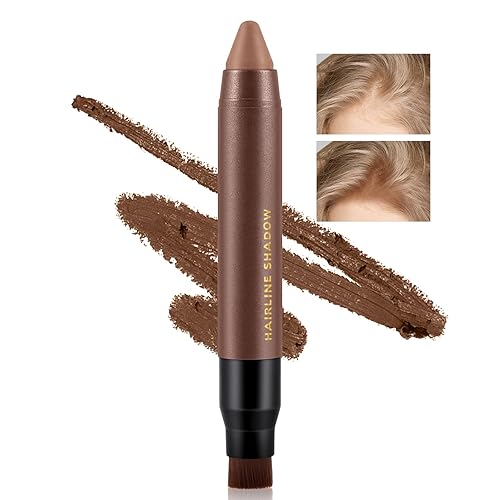 Boobeen Barra de polvo de línea de cabello, corrector de sombra de cabello para cabello fino, impermeable, retoque de raíces para cubrir rápidamente