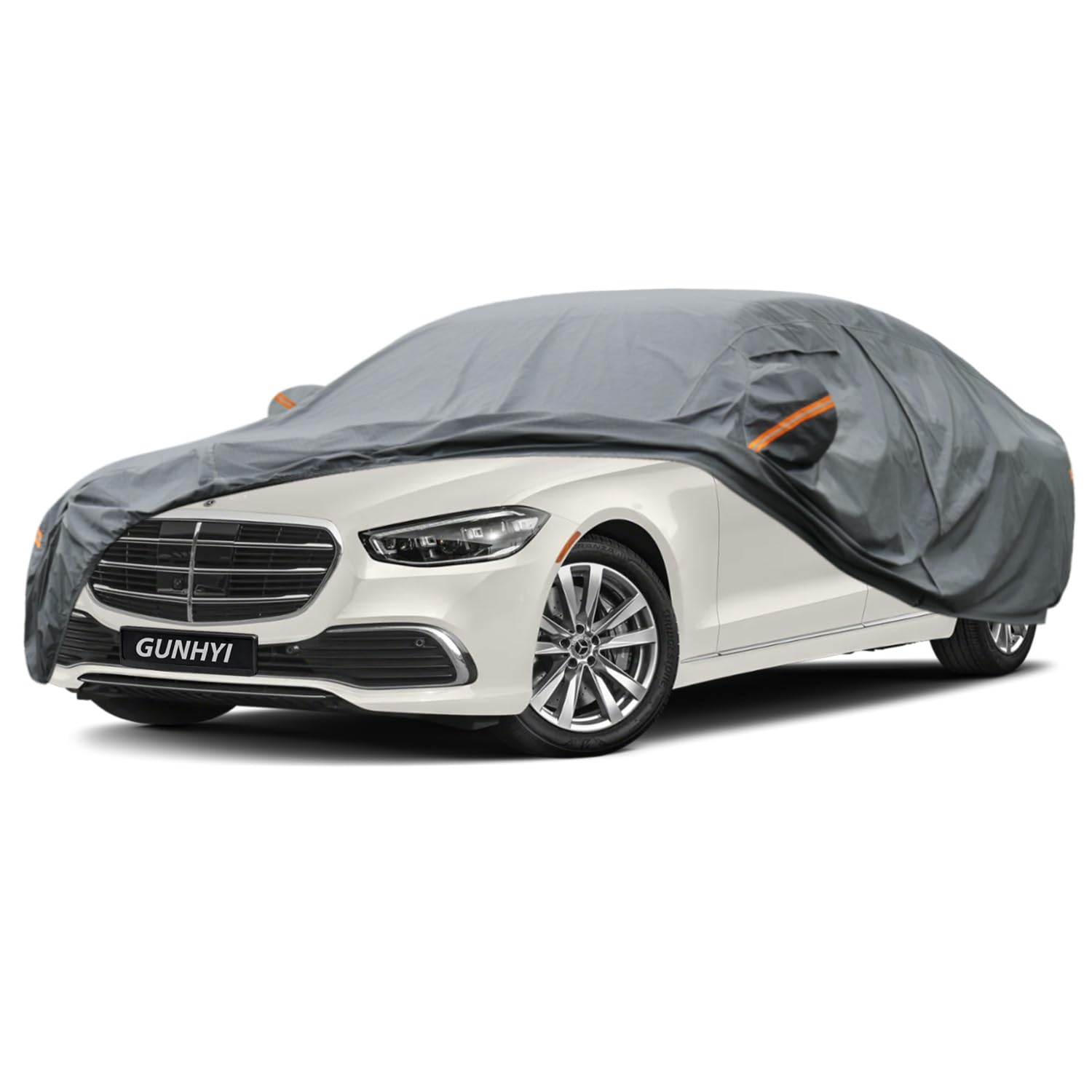 GUNHYI Premium Car Cover Custom Fit Mercedes-Benz S-Class S300 S350 S400 S450 S550 S560 S600 S65, 16 Layers Heavy Duty Car Cover Waterproof All Weather for Sun Rain Snow Dust Uv Protection