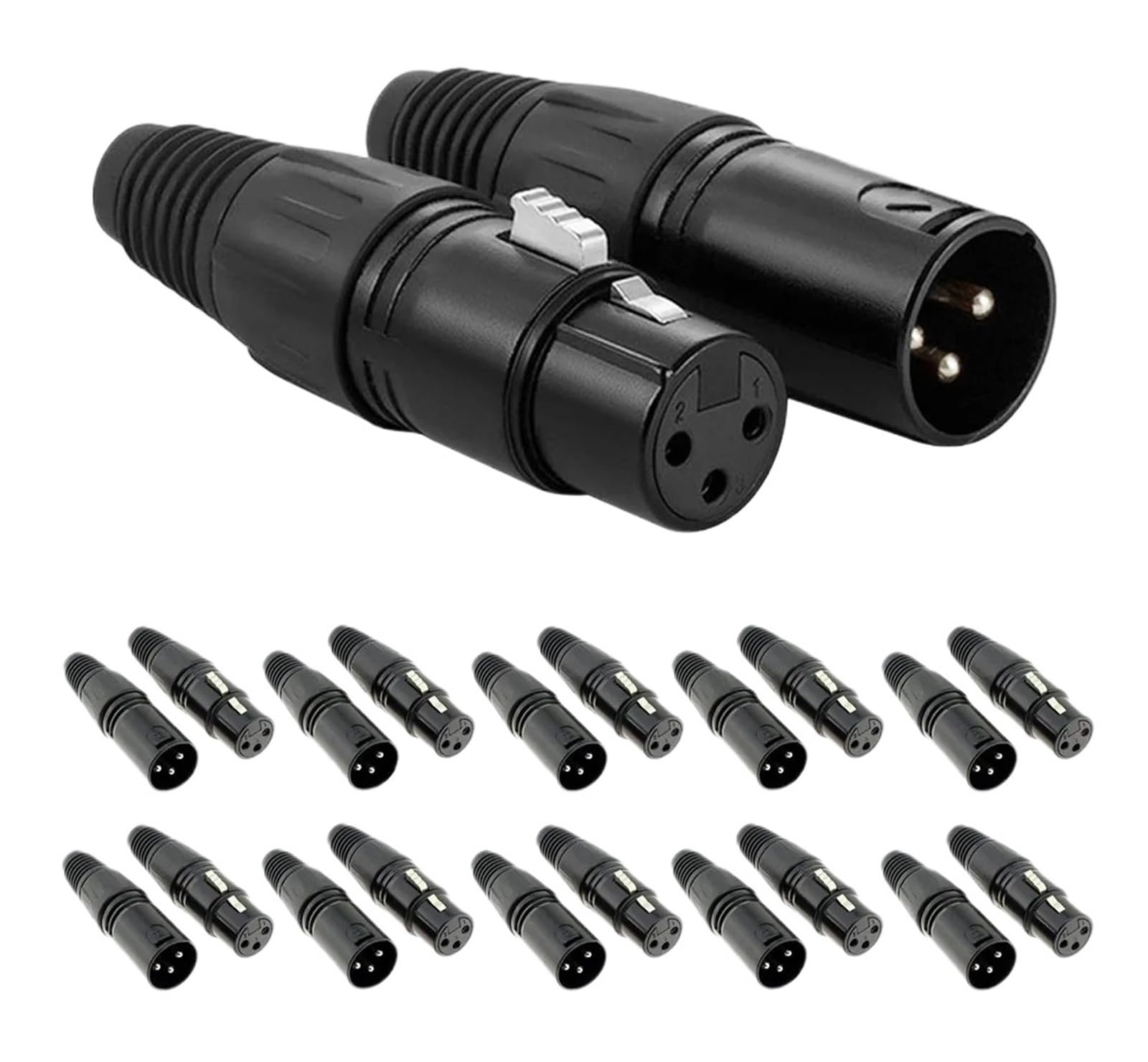 10 par XLR DMX 3-pinowe kable mikrofonowe męskie złącza żeńskie wtyczka węża adapter kabla mikrofonowego do sprzętu