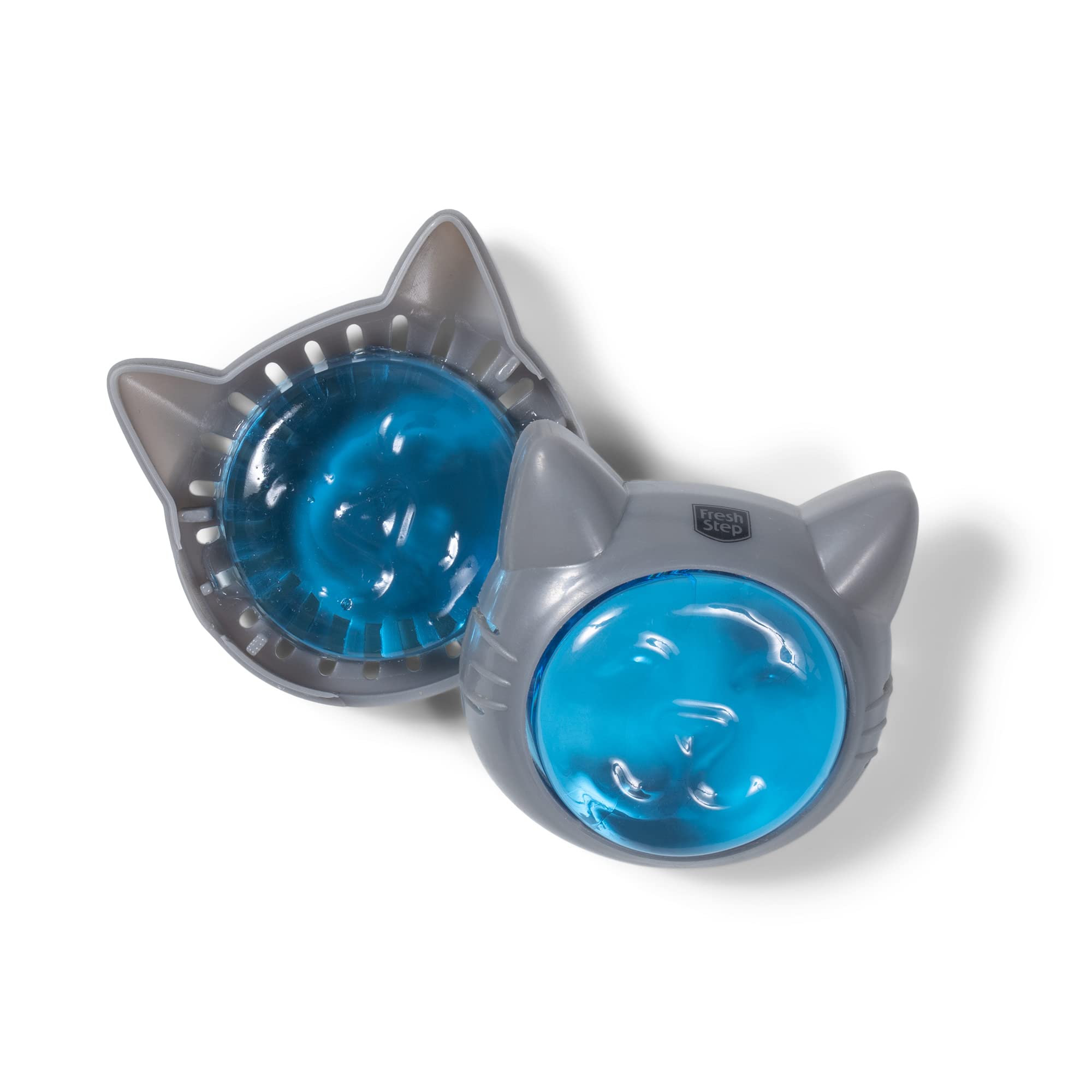 Fresh Step Cat Litter Box Deodorizing Gel Pod - Cat Litter Box Deodorizer - Combats Odors and Neutralizes Smells to Keep Your Home Clean - 1 Adhesive Devices + 2 Gel Refills