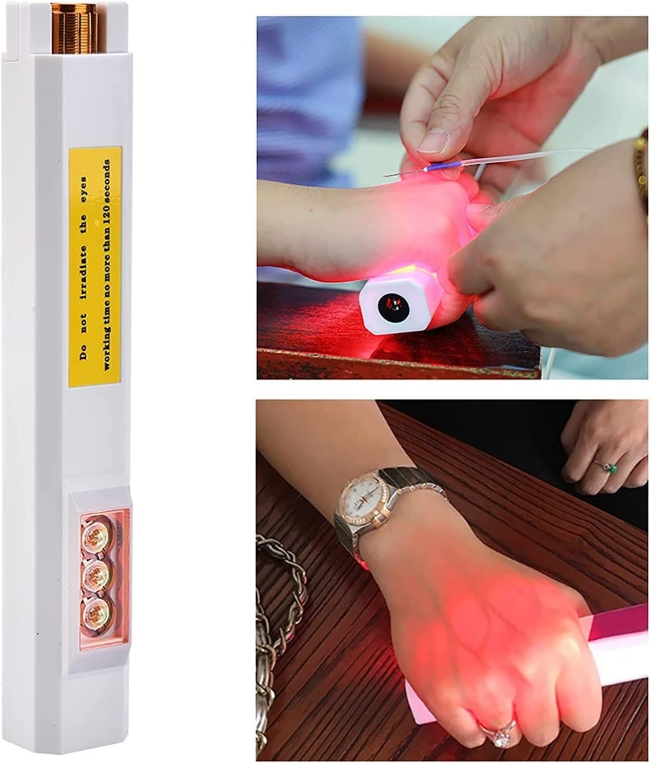Luci a penna, Rilevatore di vene palmare con luminosità regolabile, Localizzatore di vene medico chiaro e preciso, for venipuntura su varie pelli for ospedali