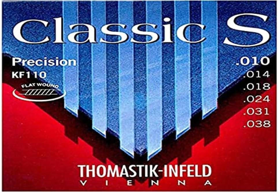 KF110 Classical Guitar Strings: Classic S Series Rope Core Set with Chrome Steel E, B, G, D, A, Plain Steel e
