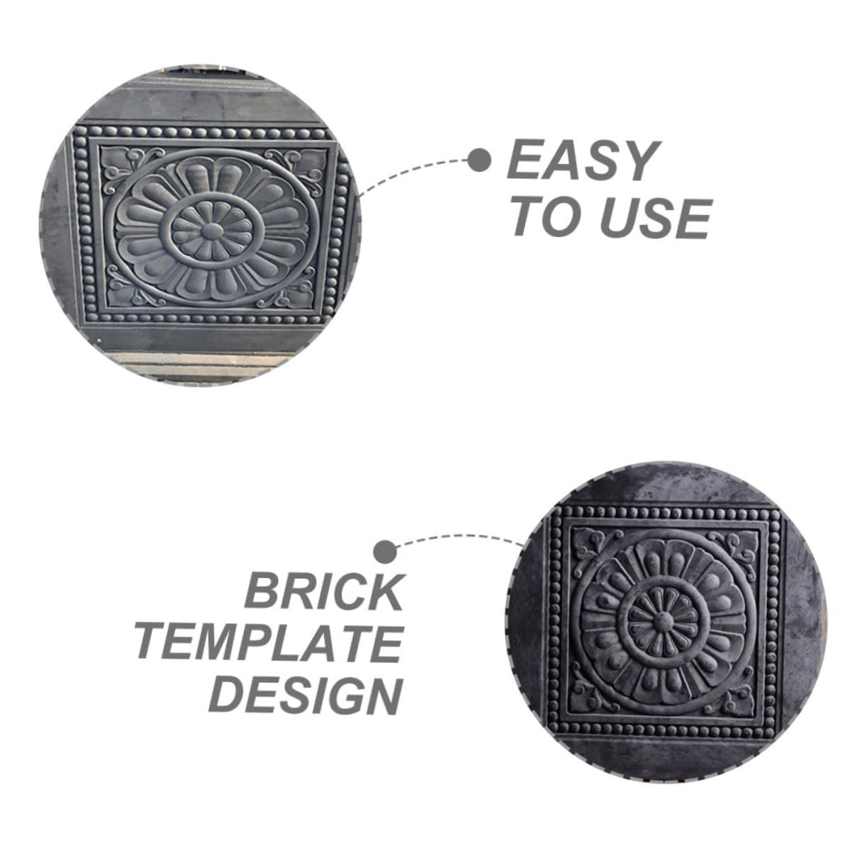 Molde de Plástico Reutilizable para Adoquines de Hormigón Diseño Antiguo para Pavimento en Parques y Patios Estilo Chino, Forma Rápida y Fácil de Desmoldar