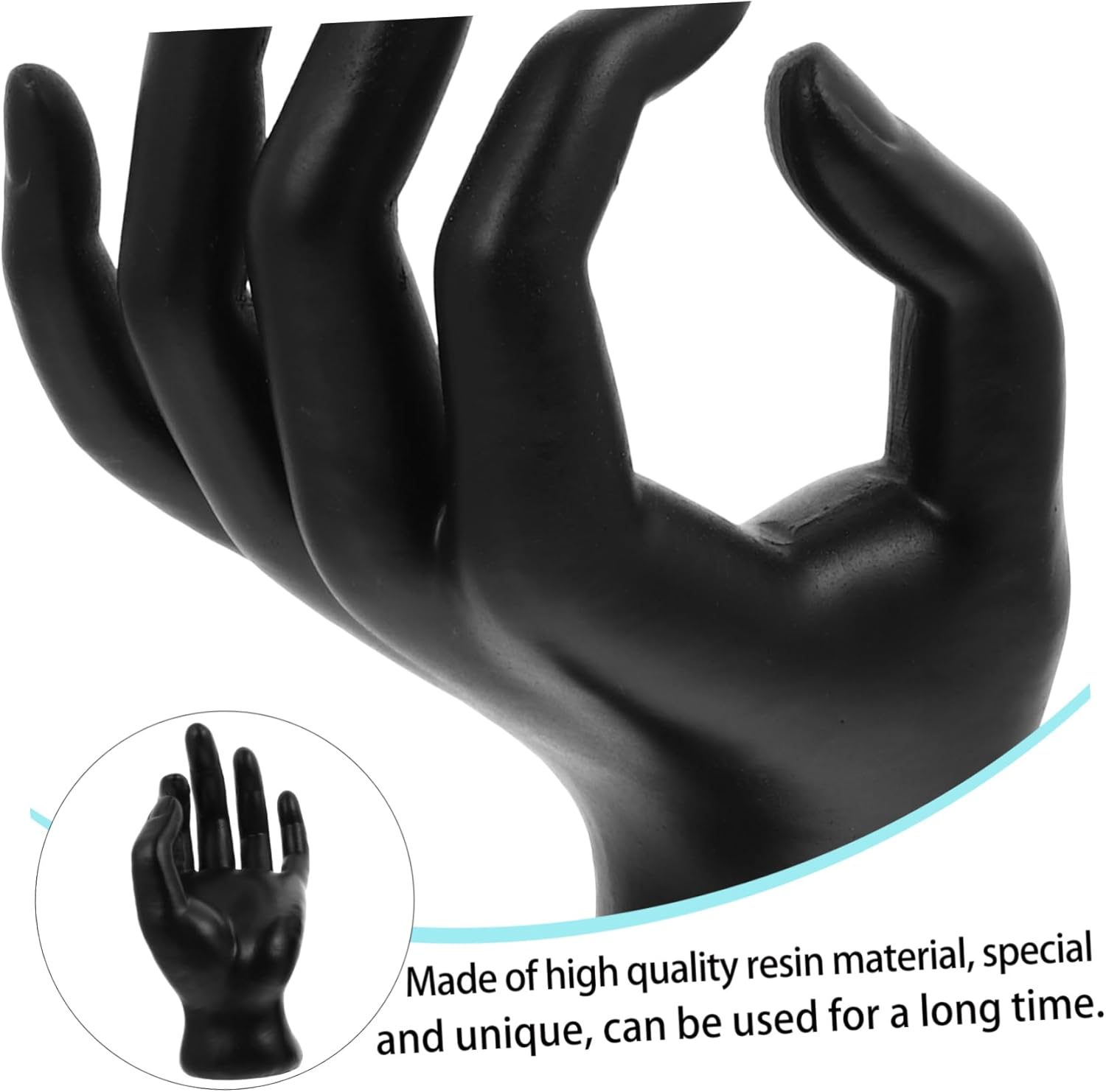 CALLARON 2pcs Hand Model Jewelry Display Stand Resin Bracelet Ring and Necklace Holder for Retail and Personal Use Elegant Jewelry Organizer for Professional Look