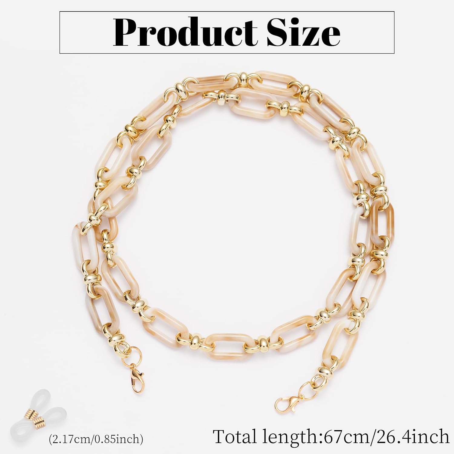 Eyeglass Chain for Women, Acrylic Eye glasses Chain Necklace Sunglasses Strap Mask Lanyards Holder Chain