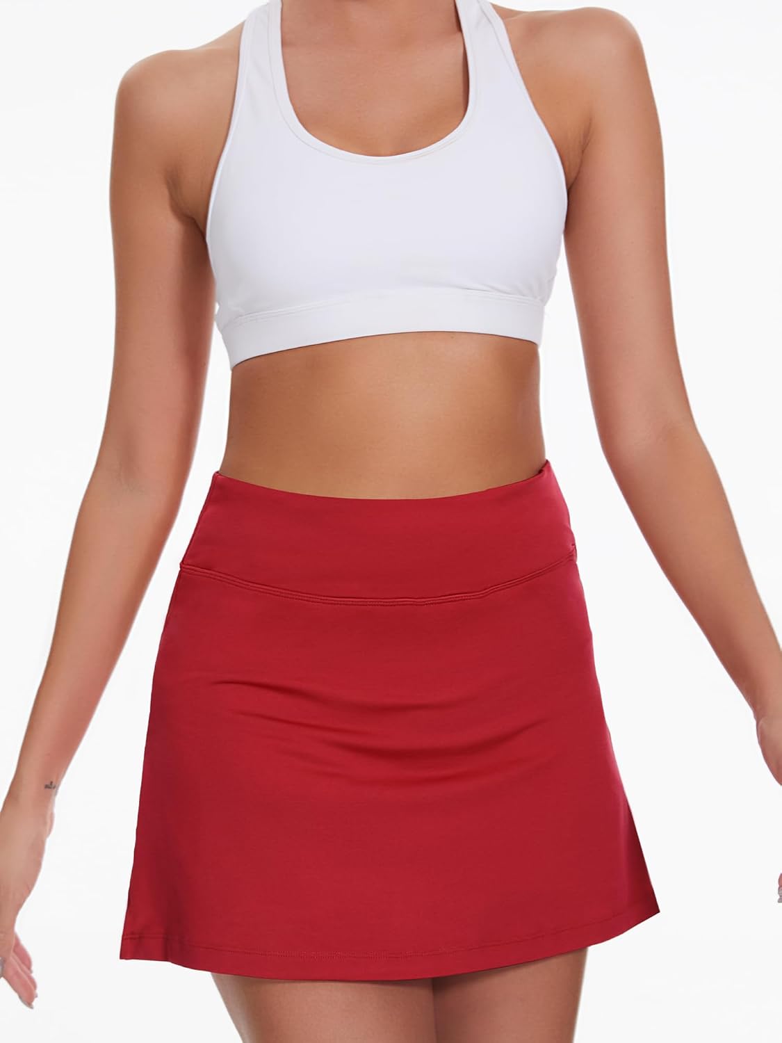 Ibeauti Womens Back Pleated Athletic Tennis Skorts Golf Skirts with 3 Pockets Mesh Shorts for Running Active Workout - Image 7