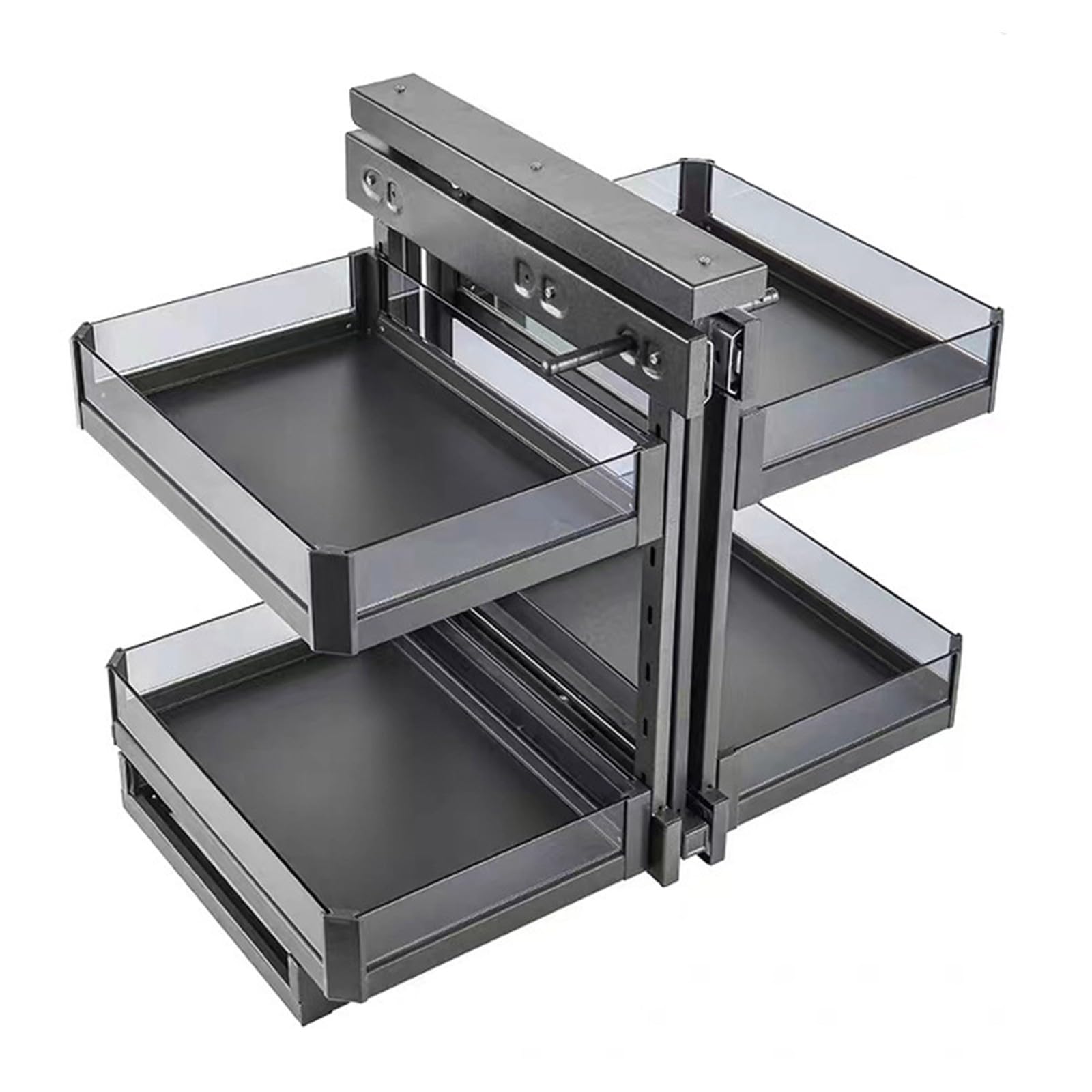 Organisateur d'armoire d'angle coulissant cuisine 4 étagères angle