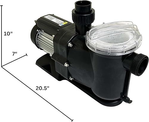 Miniatura 2 de HALF OFF PONDS 13HP 2000 GPH Bomba de piscina sobre el suelo con cesta coladora - Bomba de agua en línea de eficiencia energética para piscinas,