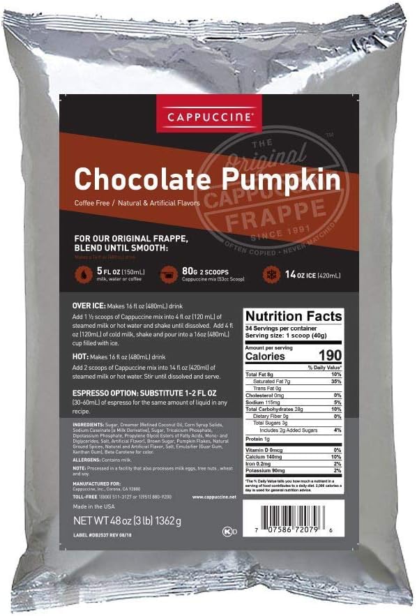 Cappuccine Frappe Mix (Chocolate Pumpkin)