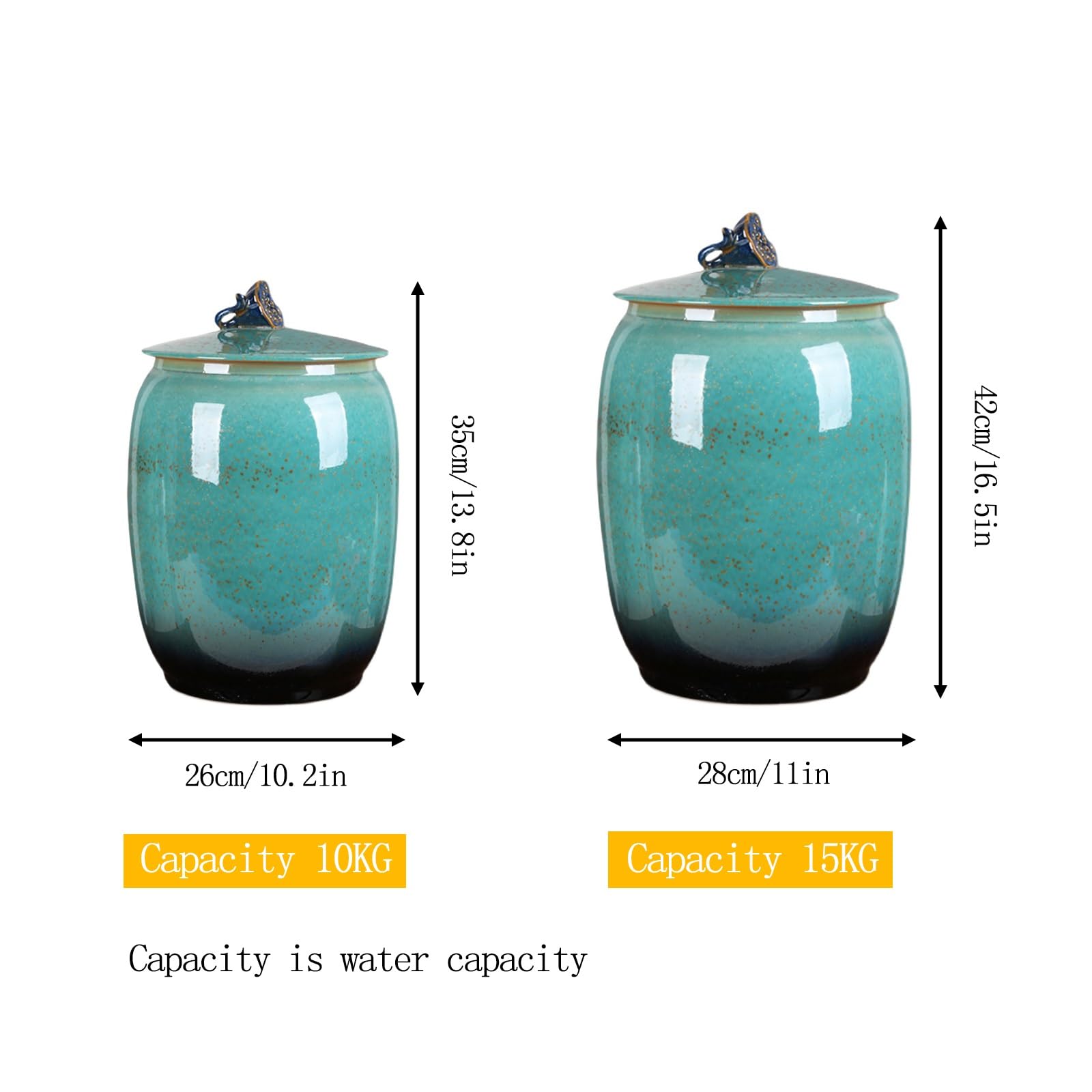 Barattolo Di Riso Barattoli Di Ceramica In Stile Cinese Per La Conservazione Degli Alimenti Cilindro Di Conservazione Degli Alimenti Classico Contenitore Di Conservazione Dei Cereali In Ceramica Retrò