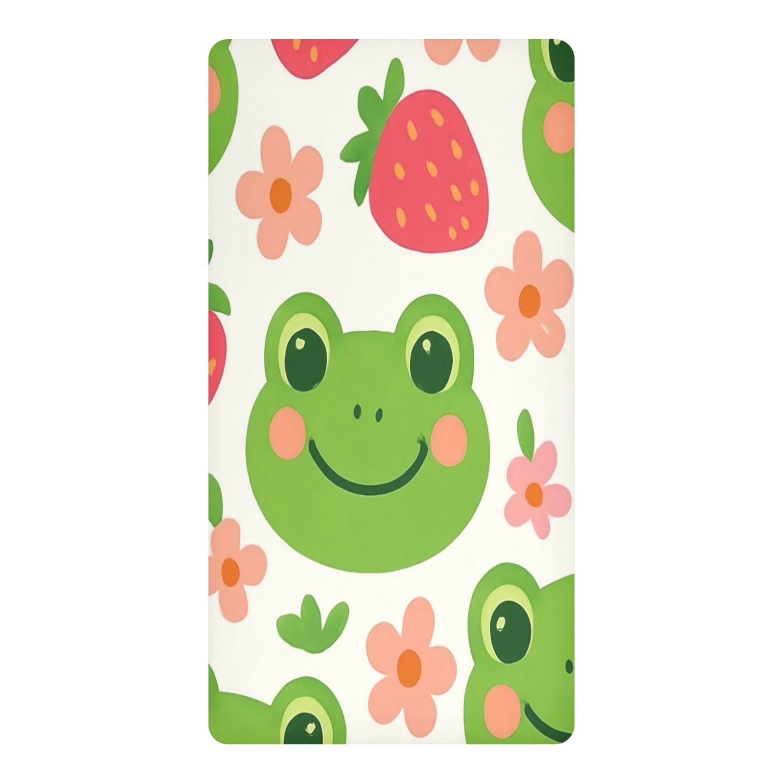 JiangGgen Cute Cartoon Frog Baby Crib Sheet Soft Breathable for Standard Crib-M