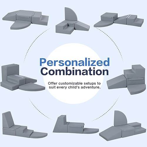 Miniatura 6 de Sumbababy Bloques de escalada de espuma para niños pequeños 4 piezas de juguetes suaves - Escalador de cuero sintético impermeable - Juego de juegos