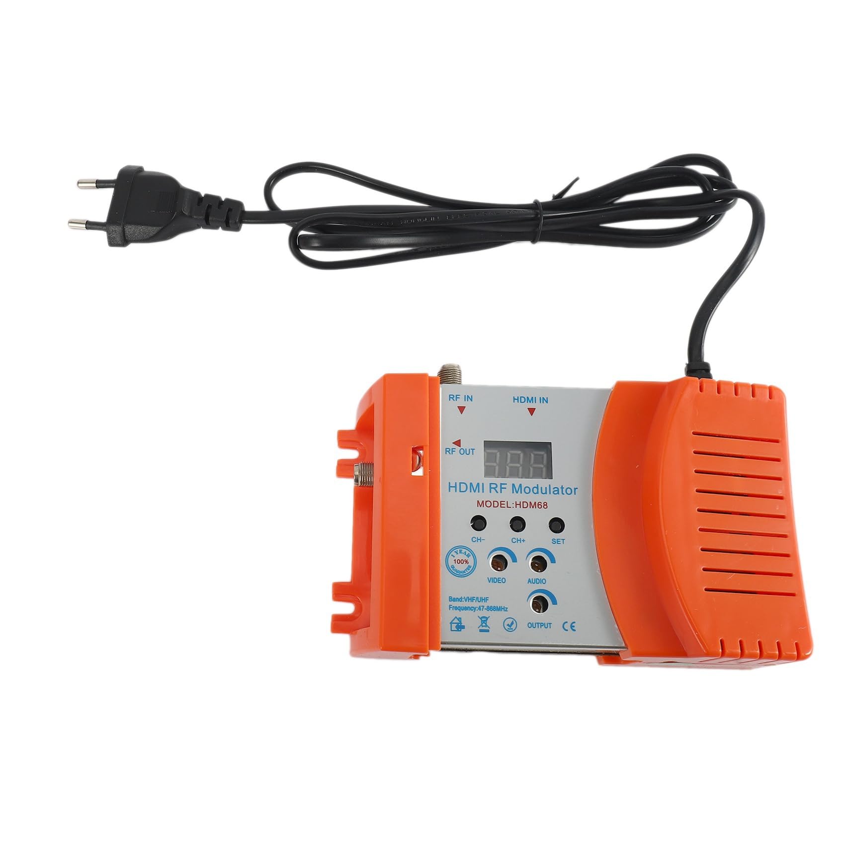 4 x nowy modulator HDM68 cyfrowy modulator HF AV-HF UKW-UHF-PAL/NTSC przenośny modulator wtyczka EU