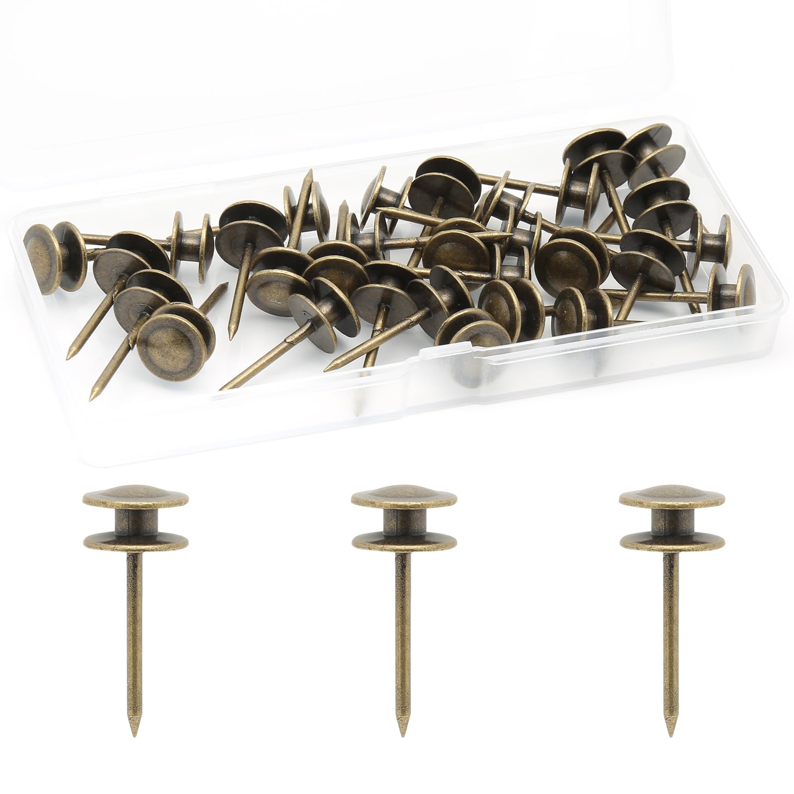 Ganchos Pared Para Fotos 30 PCS Ganchos Chinchetas Para Colgar Imágenes, Clavos De Doble Cabeza Chinchetas Para Colgar En La Pared Cuadros, Ganchos Decorativos Pequeños Para Paneles De Yeso Tablero De Corcho