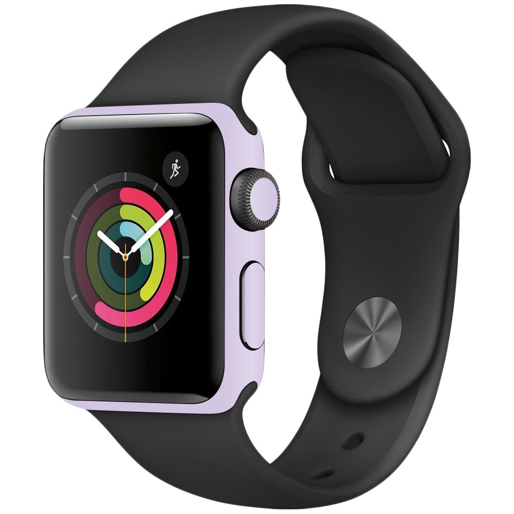 MightySkins Skin Compatible with Apple Watch Series 2 38mm - Solid Lilac | Protective, Durable, and Unique Vinyl Decal wrap Cover | Easy to Apply, Remove, and Change Styles | Made in The USA