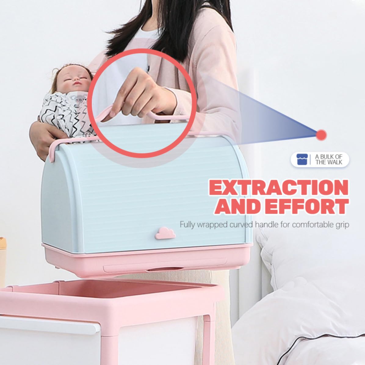 Organisateur de Vaisselle pour Bébé en Plastique Couvercle et Plateau Égouttoir Amovible, Boîte de Rangement pour Biberons et Tasses Adaptée la Cuisine