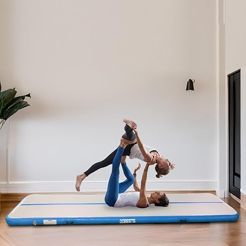 Miniatura 9 de DOBESTS Inflatable Air Gymnastics Mat Tumbling Mat Tumble Track Gymnastics Training for Kids Home 6.6 feet 10 feet 13feet 16feet 20feet 48inch Thick