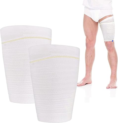 Miniatura 12 de Soporte para bolsa de pierna de catéter, 2 fundas de tela para catéter para orina, bolsa de drenaje urinario que se mantiene en su lugar, bolsas de