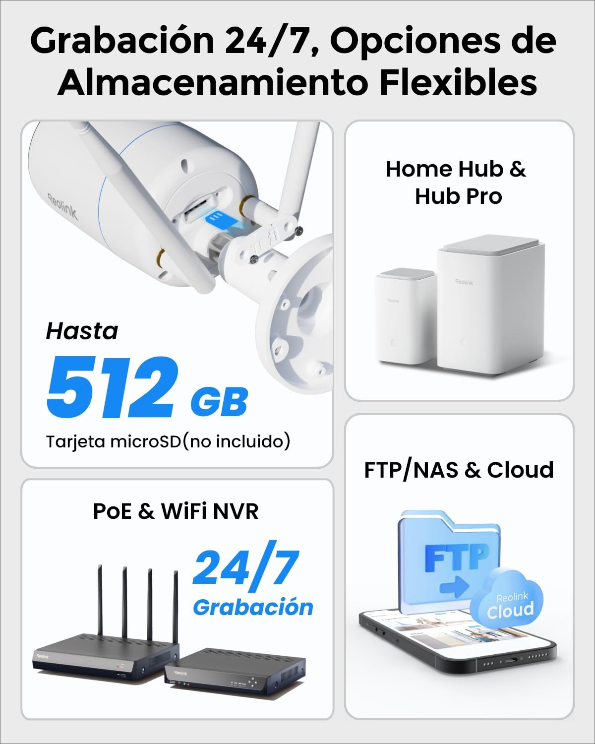 Reolink Cámara WiFi 4K, WiFi 6 5/2,4 GHz, Carcasa Metálica IP67 | Cámara WiFi Exterior,Detección Personas/Vehículos/Animales,Visión Nocturna Color,Audio Bidireccional,Grabación 24/7,RLC-810WA