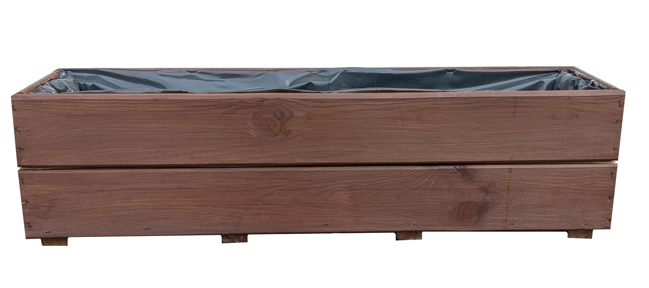 FKL DESIGN Home Deco Fioriera in Legno 90 cm – Fioriera da Balcone in Abete Impregnato con Rivestimento e Drenaggio – Fioriera da Giardino e Terrazza – Già Montata, D27 (Palissandro, 90 cm)