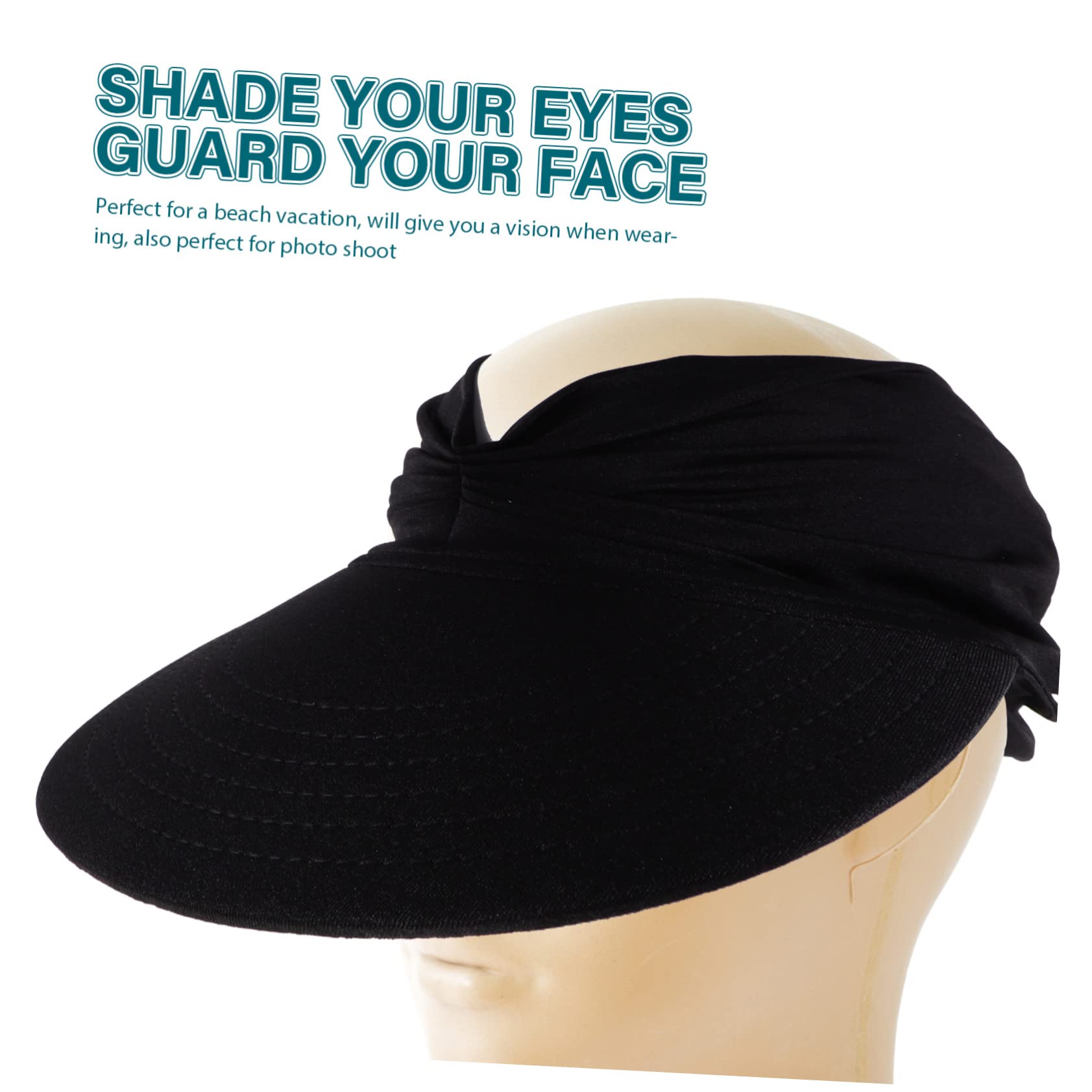 BESPORTBLE 4 Pièces visière de Plage Chapeau de Soleil pour Femme Chapeau de visière extérieure Chapeau Femme Chapeaux visières de Plage pour s Chapeau de e Portable Nylon