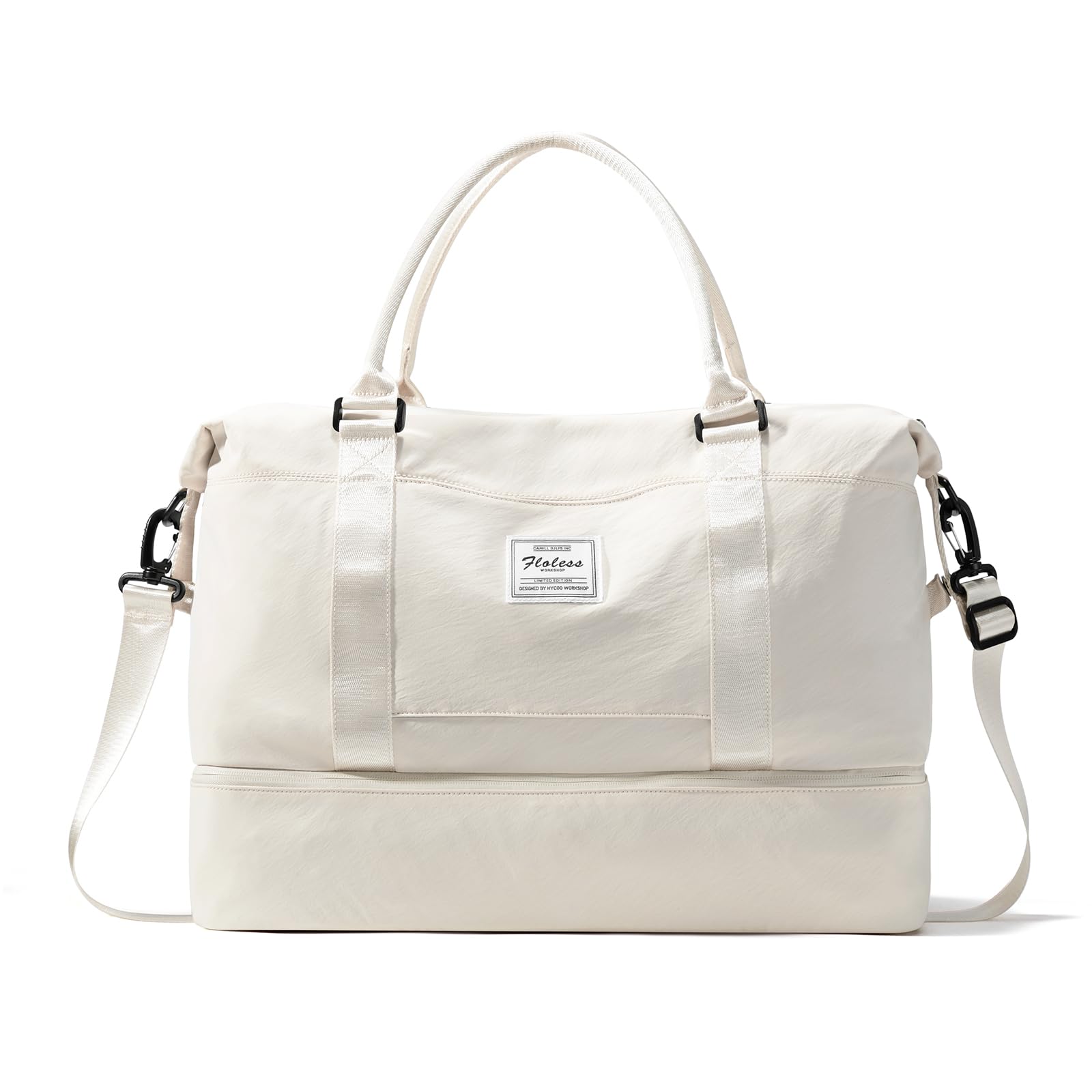 Travel Duffel Bag with Shoes Compartment, Overnight Weekender Bags for Women,Carry on Personal Item Bag