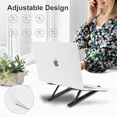 Miniatura 6 de Soporte ergonómico y plegable para computadora de escritorio, elevador ajustable, se adapta a todas las computadoras portátiles y portátiles de
