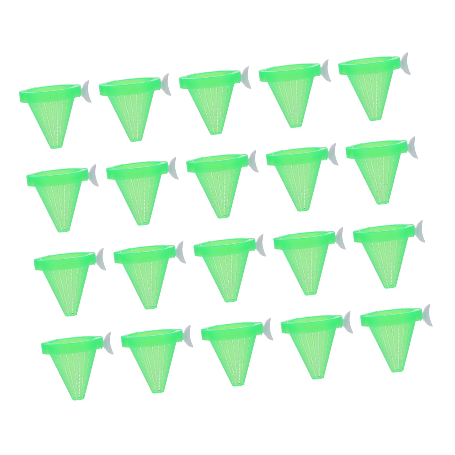 Hohopeti Aquarium Fish Feeder with Suction Cup 10 Pcs Fish Food Container for Coral Tank Feeding Cup