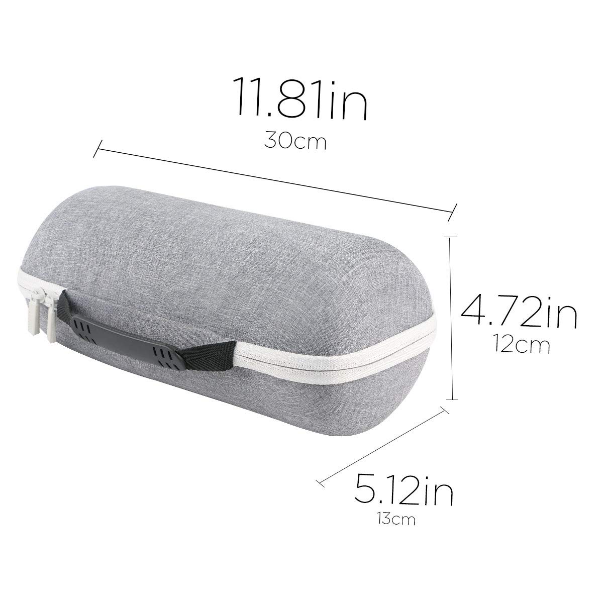co2CREA Duro Viajar Caja Estuche Funda para Bose Portable Smart Speaker(Estuche Solo)(Gris/Blanco)