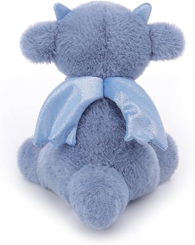 Vista 19 de Apricot Lamb Juguetes de peluche verde de peluche dragón dinosaurio animal de peluche suave perfecto para niños 8 pulgadas Negro,Azul oscuro,Verde