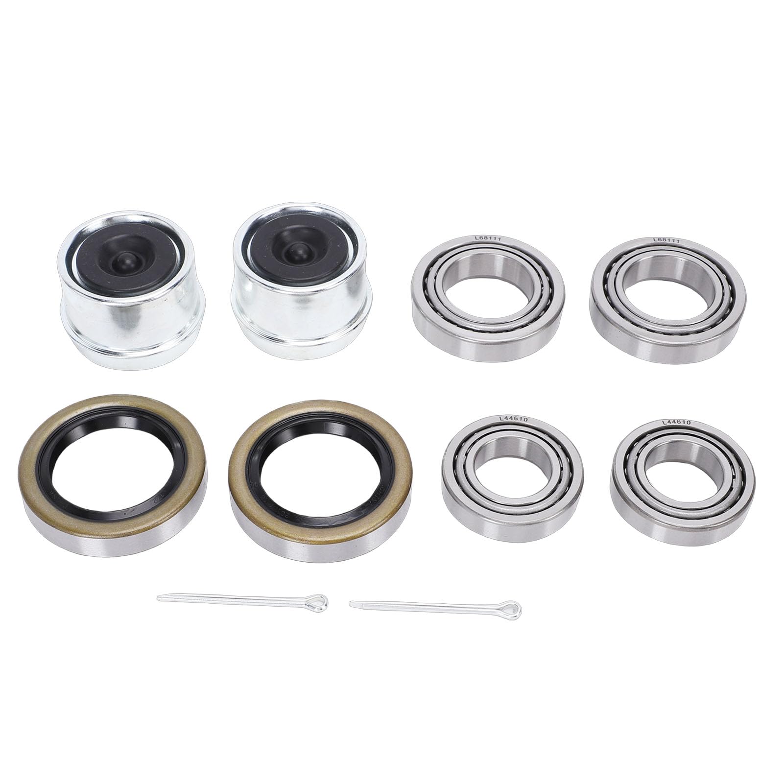Zestaw łożysk Przyczepy, Ciche łożyska ze Stali Chromowanej o Dużej Prędkości, Uszczelka, Zawleczka, Osłona Przeciwpyłowa, łatwa Instalacja i wydajność, Osie Przyczepy o Udźwigu