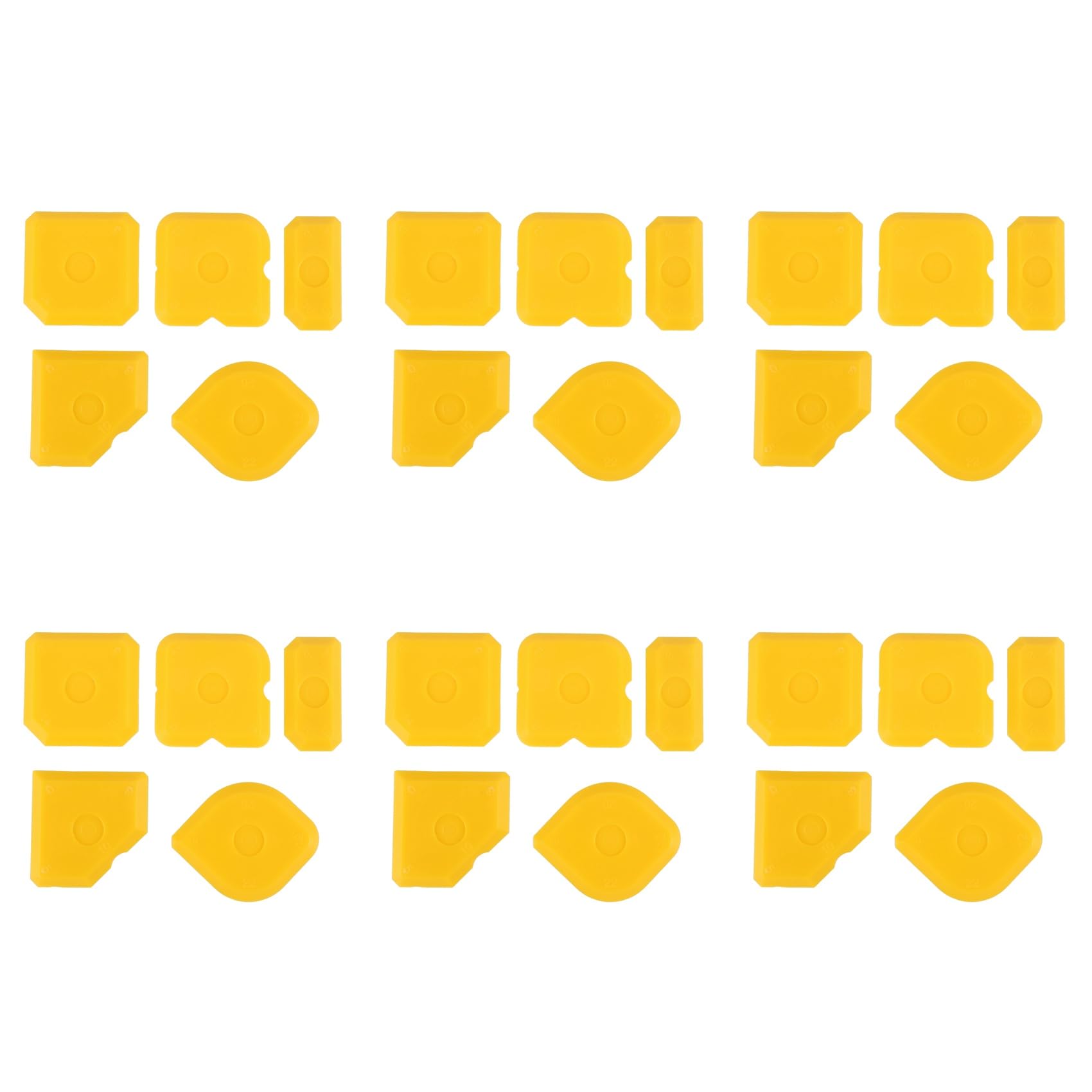 Jnchdghwa Yellow 30Pcs Scraper Tool Kit Grouting Set Smoothing Trowel Grout Remover Silicone Joint Joint Filler Smoothing Spatula