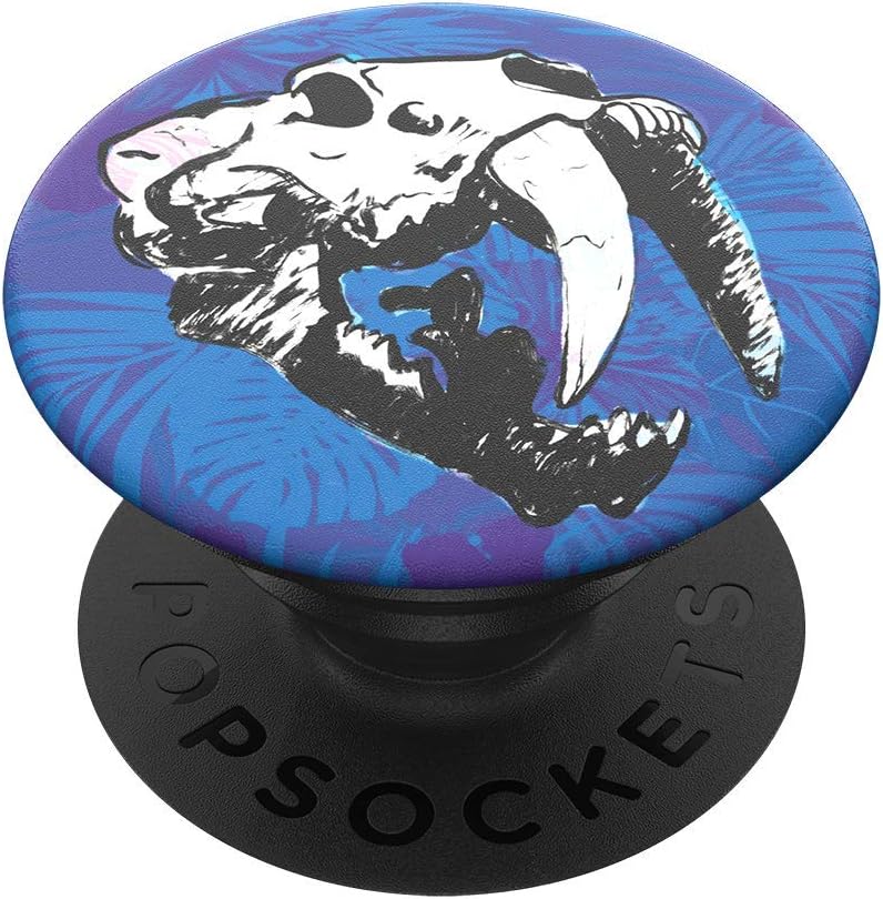 PopSockets PopGrip - Expanding Stand and Grip with Swappable Top - Sabertooth Skull
