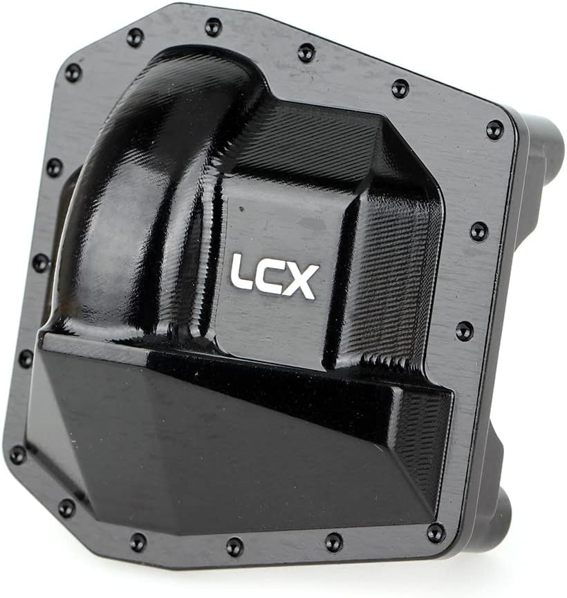 LCX Racing 1/6th RC Crawler Car CNC Aluminum Front Rear Axle AR90 Diff Cover Axle Housing Differential Cover for RC Car Axial SCX6 AXI05000, Upgrades Patrs Accessories (Black)