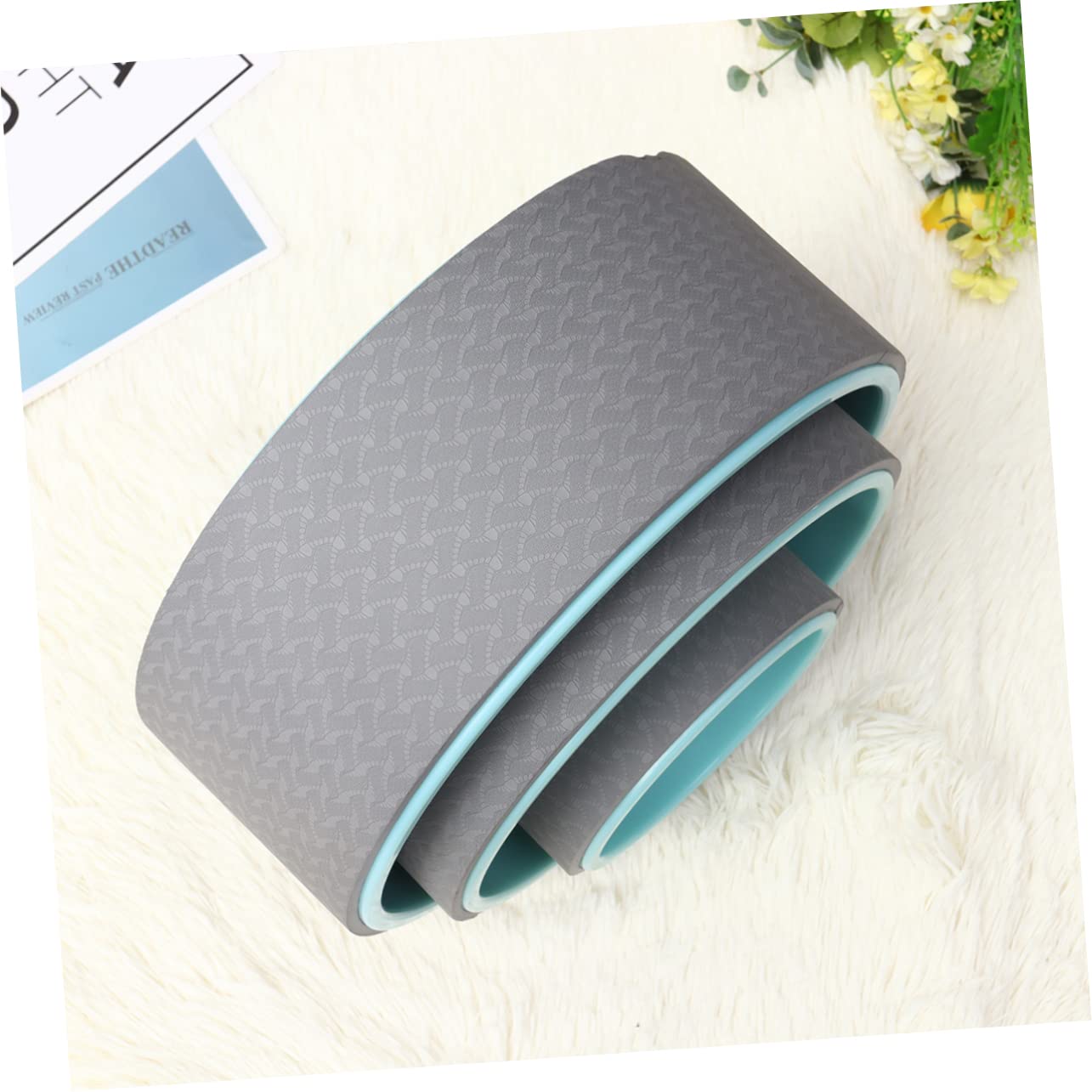 Ruota Yoga Blu in Abs 10,5 Pollici per Backbend e Esercizi a Terra, Attrezzo per Pilates Modellante Vita Facile da Trasportare