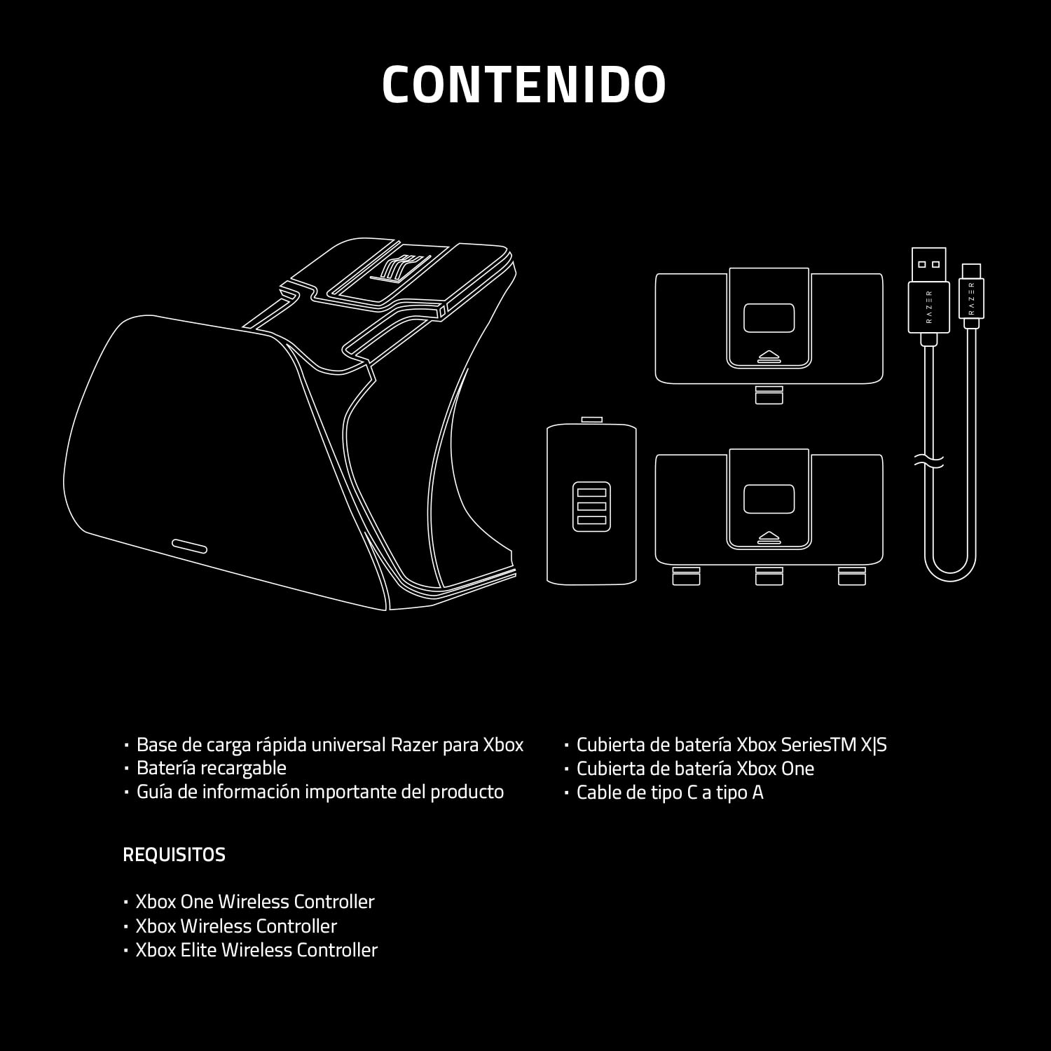 Razer Universal Quick Charging Stand (Pulse Red) - Soporte de carga rápida para los mandos de Xbox (carga rápida, compatibilidad universal para mandos nuevos y antiguos) Rojo