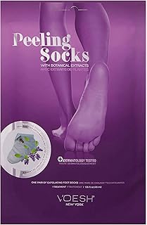 VOESH Exfoliating Peeling Socks - Foot Peeling Mask - Foot Masks Socks - Foot Peel Callus Remover - Exfoliating Peeling Socks for Dry Feet - Pedicure Foot Peel - One Pair of Peeling Socks - Foot Masks