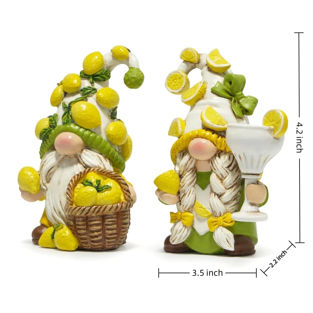 置物 remon Amazon.com: Hodao 2PCS Lemon Gnome Figurine Set - Lemon-Themed