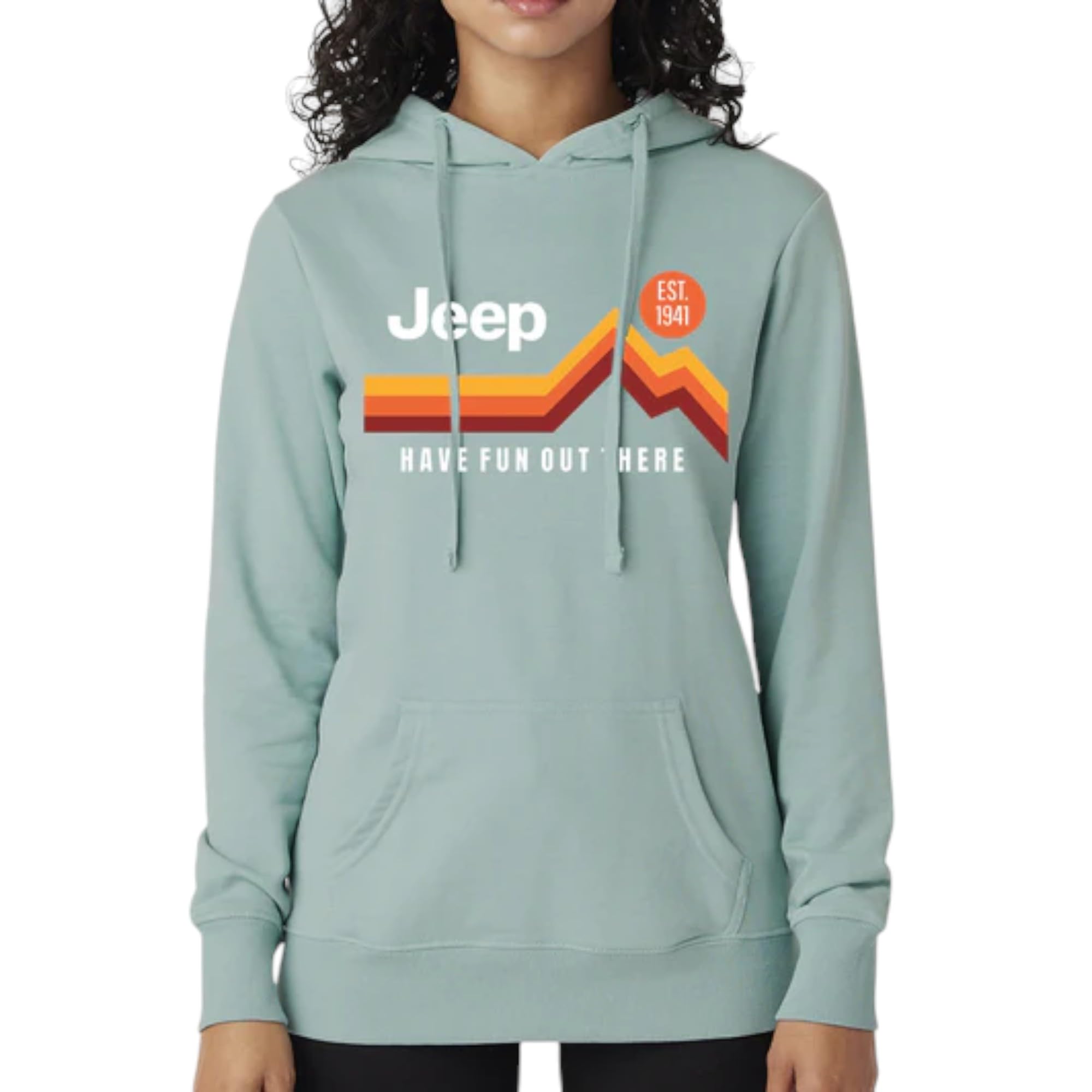 Jeep Have Fun Out There Ladies French Terry Hoodie | Trendy Women Hoodies Pullover - Seafoam Green