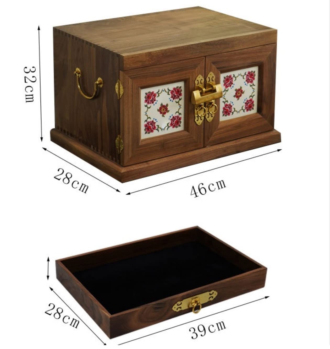 Schmuckkästchen, Holz, Fliesenmalerei, Schmuckkästchen, Schmuckkästchen, Organizer, Ringe, Halsketten, Armbänder, Aufbewahrung, Schmuck-Organizer Beauty Comes