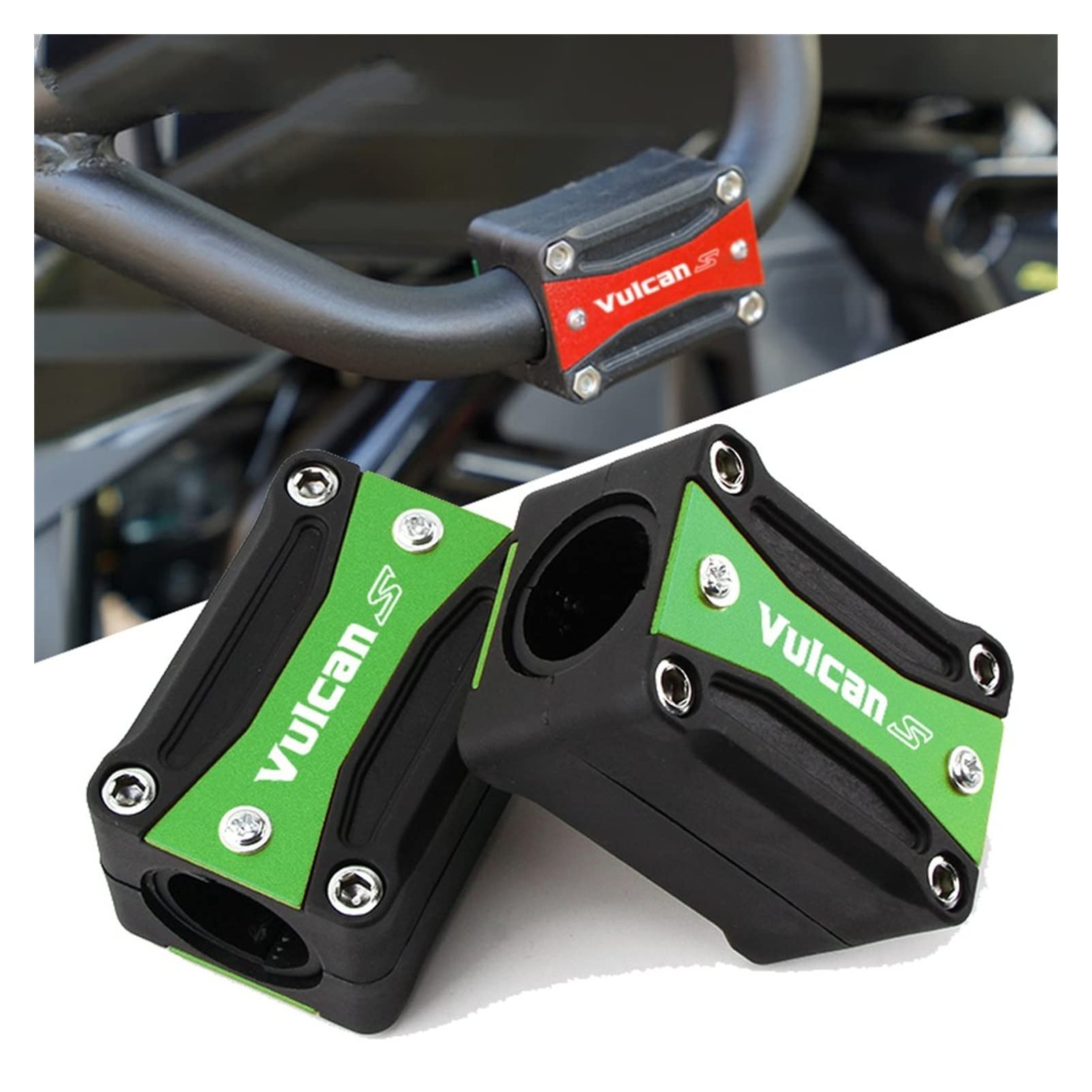 Ochrona przed upadkiem motocykla Osłona Silnika Motocykla Ochrona Zderzaka Blok Dekoracyjny Crash Bar Dla KAWASAKI Vulcan S 650 650cc VN650 2015-2021 2020 (Kolor : Czarny)