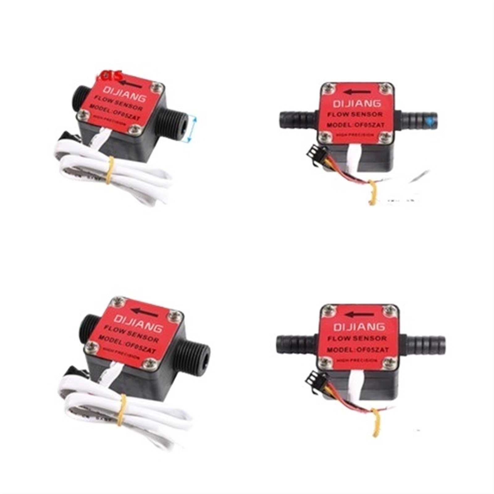 Produktbild von Willoghsa OF07ZAT Ovalzahnrad-Durchflussmesser – Kunststoff-Sensor, 30–3000 L/h, DC 7–24 V, Impulsausgang, Für Öl & Wasser