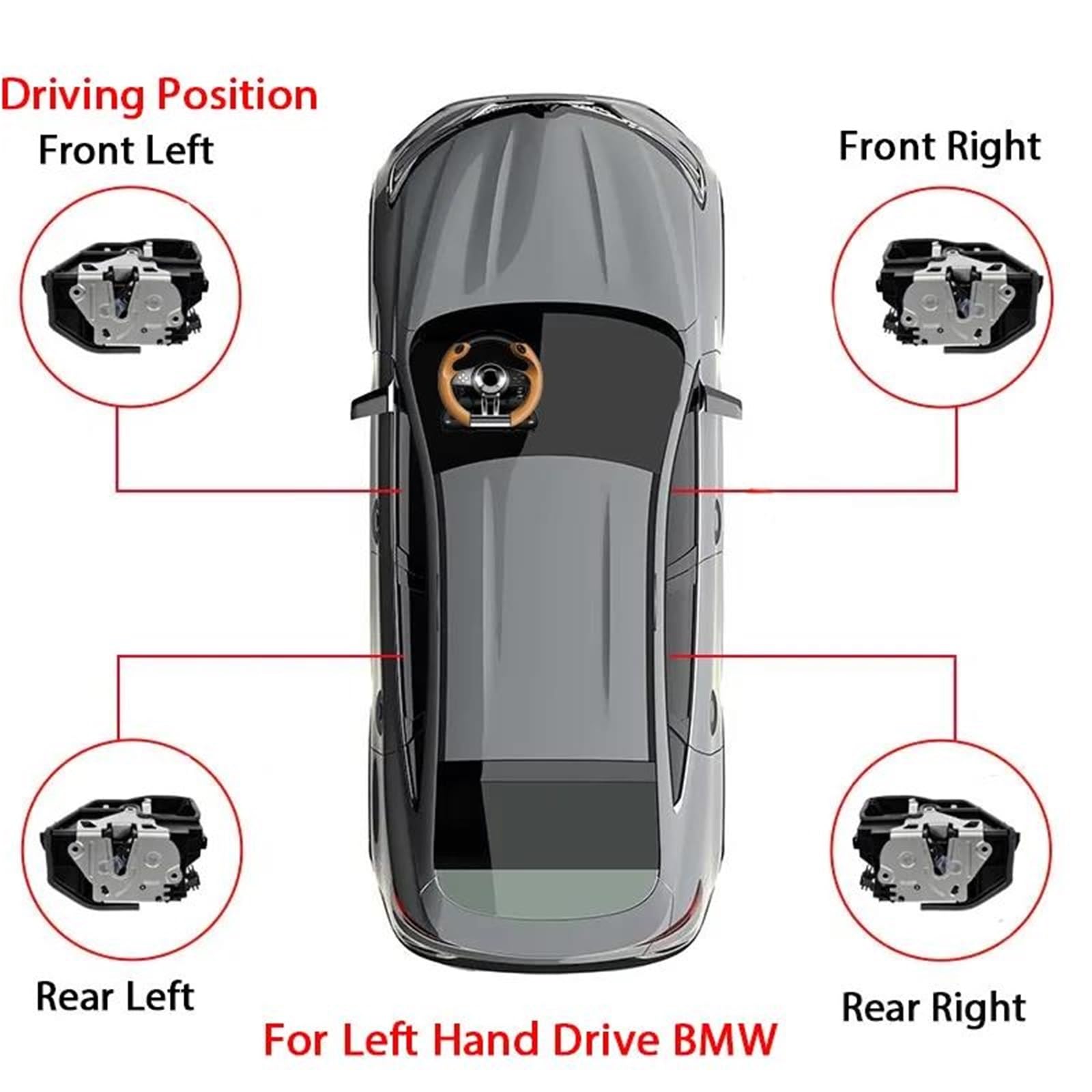 Auto Serratura Attuatore 51217202143 51217202146 51227202147 51227202148 Per 2005 2006 2007 2008 2009 2010 2011 2012-2016 Attuatore Serratura Porta(Front Right)