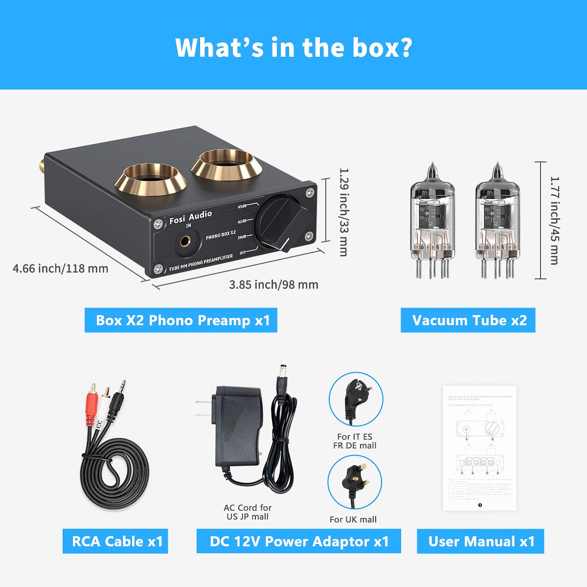 Fosi Audio Box X2 Phono Pream...B07XNTHHBP