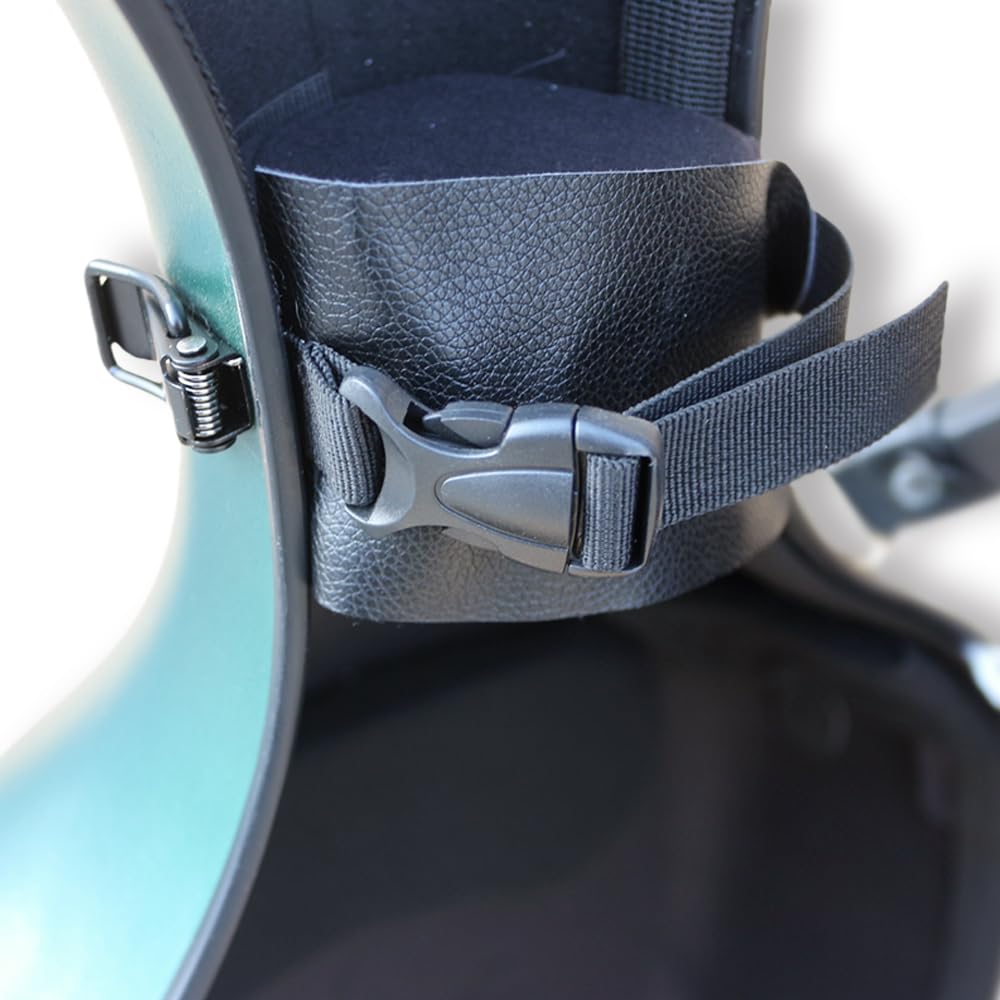 Colorful Advance - Custodia per violoncello 4/4, in fibra di carbonio, con ruote, resistente, verde scuro, Verde scuro