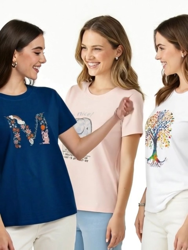 MAGIC SELECT Maglietta a Mezza Manica da Donna. Camicetta in