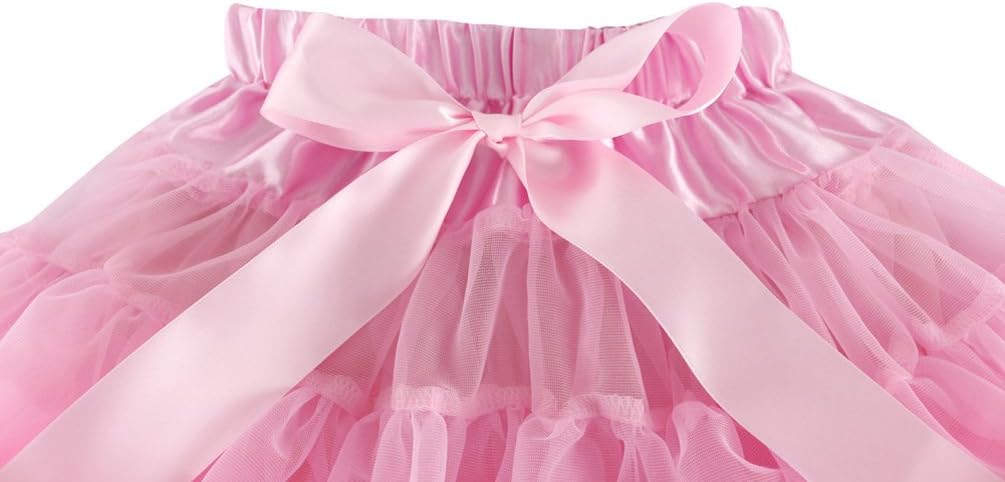 Wennikids Little Girl's Dance Chiffon Pettiskirts Tutu Assorted Size and Color X-Large Pink